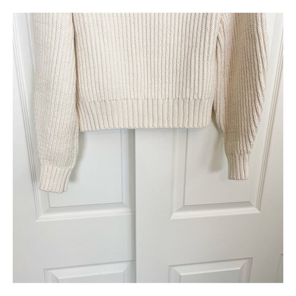 Shaina Mote Luca Ribbed Chunky Crop Sweater 100% Organic Cotton - Picture 4 of 12
